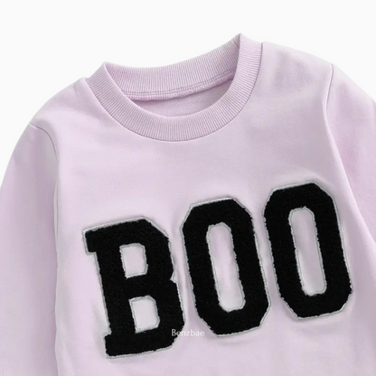 Boo Halloween Tutu Skirt & Sweatshirt One Piece Set