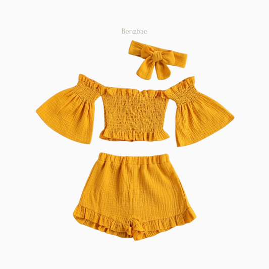 Aasiya Summer Tops + Shorts Two-piece Set