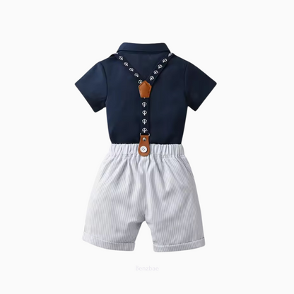 Aarush Boy Gentlemen Shirt+Pants+Bow (Two-piece suit)