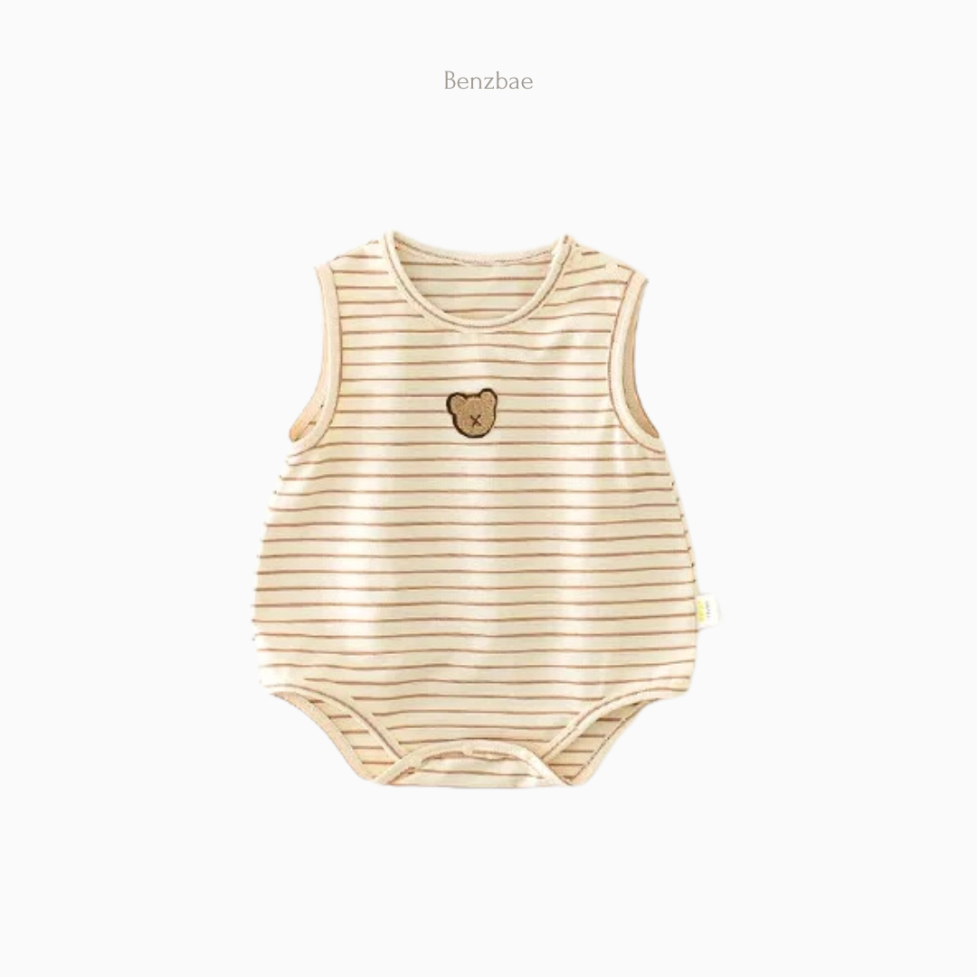 Cutie Bear Striped Romper