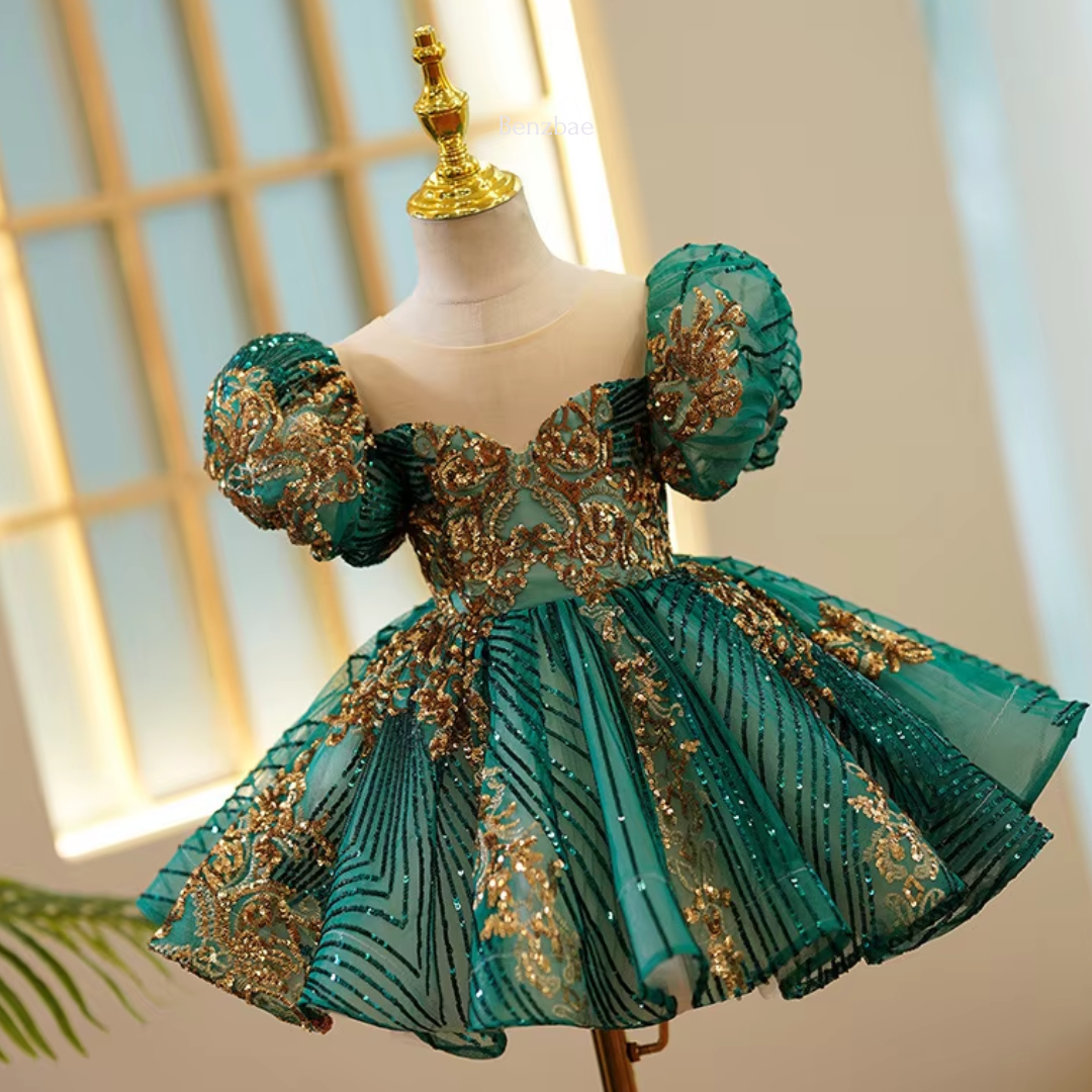 Nargis Green Princess Dress