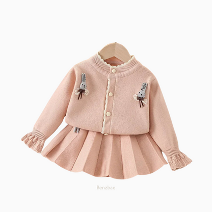 Chiara Knit Bunny Sweater + Skirt Two- Piece Two Piece Set