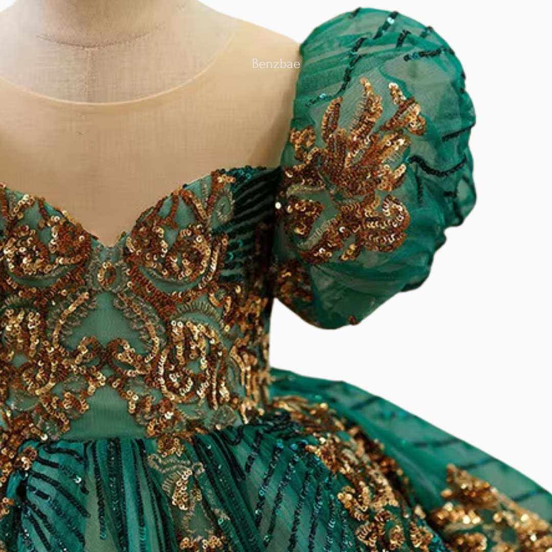 Nargis Green Princess Dress