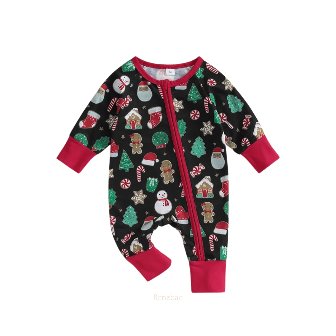 Riddhi Christmas Baby Jumpsuit