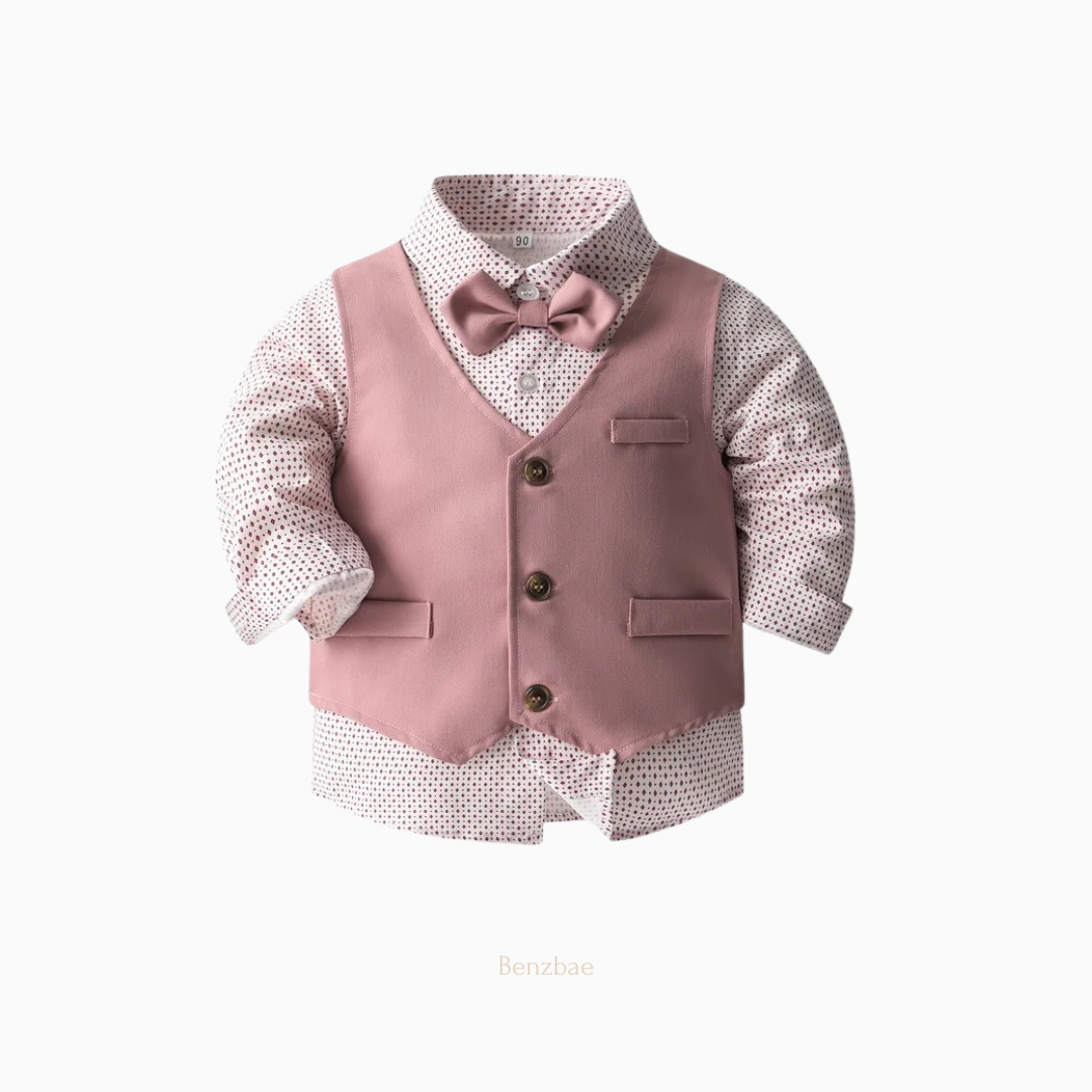 Acosta Gentleman Long Sleeve Shirt + Vest + Trouser 3-Piece Set