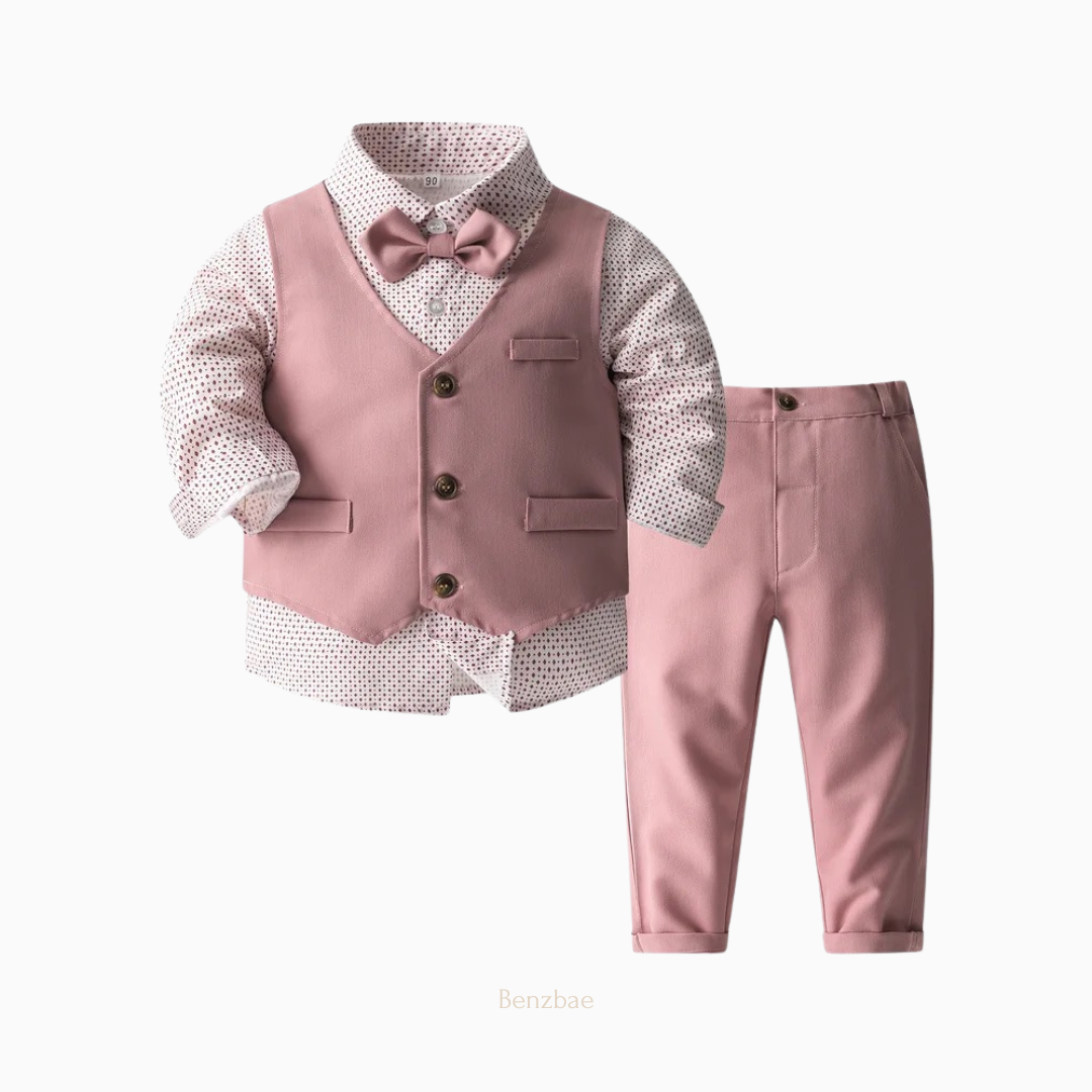 Acosta Gentleman Long Sleeve Shirt + Vest + Trouser 3-Piece Set