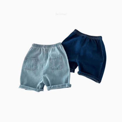 Denim Outfit Set- Shirt and Shorts 2-piece set