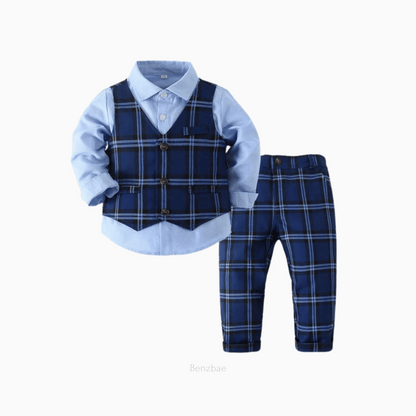 Acoose Long Sleeve Shirt+Waistcoat+Pants